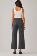 Annabelle Wide Leg Smokey Grey Denim Pants