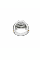 Ferrara Deco Gold and Silver Ring