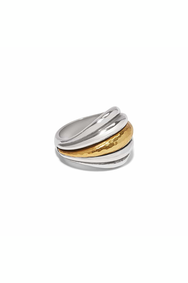 Ferrara Deco Gold and Silver Ring