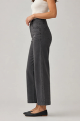 Annabelle Wide Leg Smokey Grey Denim Pants