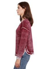 Long Sleeve Crew Neck Printed on Reverse Sweater