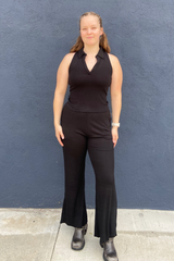Black Ribbed Pants
