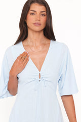 Liberty Light Blue Midi Dress