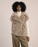 Mocha Brown Sleeveless Jacket Vest