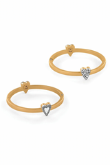 Gold Love Messages Heart Bold Hinged Bangle