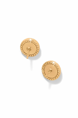 Illumina Celeste Dome Gold Post Earrings