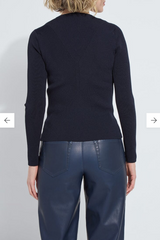 Adverted V-Neck Ribbed Longsleeve