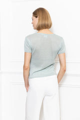Rhinestone Lurex Sweater