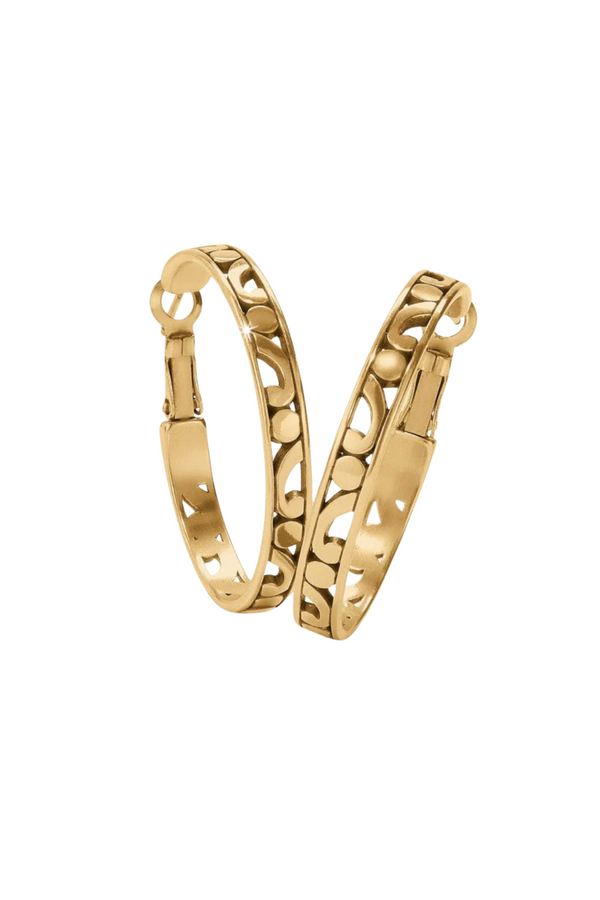 Contempo Medium Gold Hoop Earrings