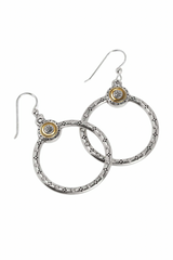 Mosaic Two Tone French Wire Earrings
