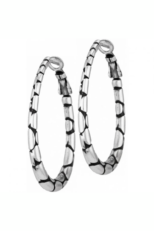 Pebble Oval Hoop Earrings