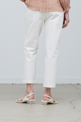 Off White Tapered Pocket Detail Pants