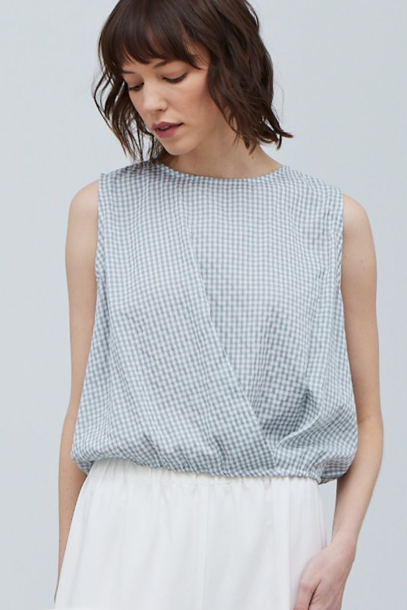 Gingham Open Back Tank