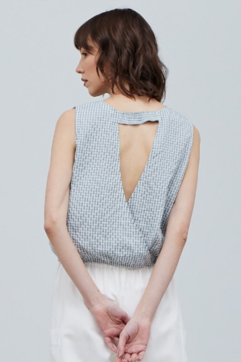 Gingham Open Back Tank