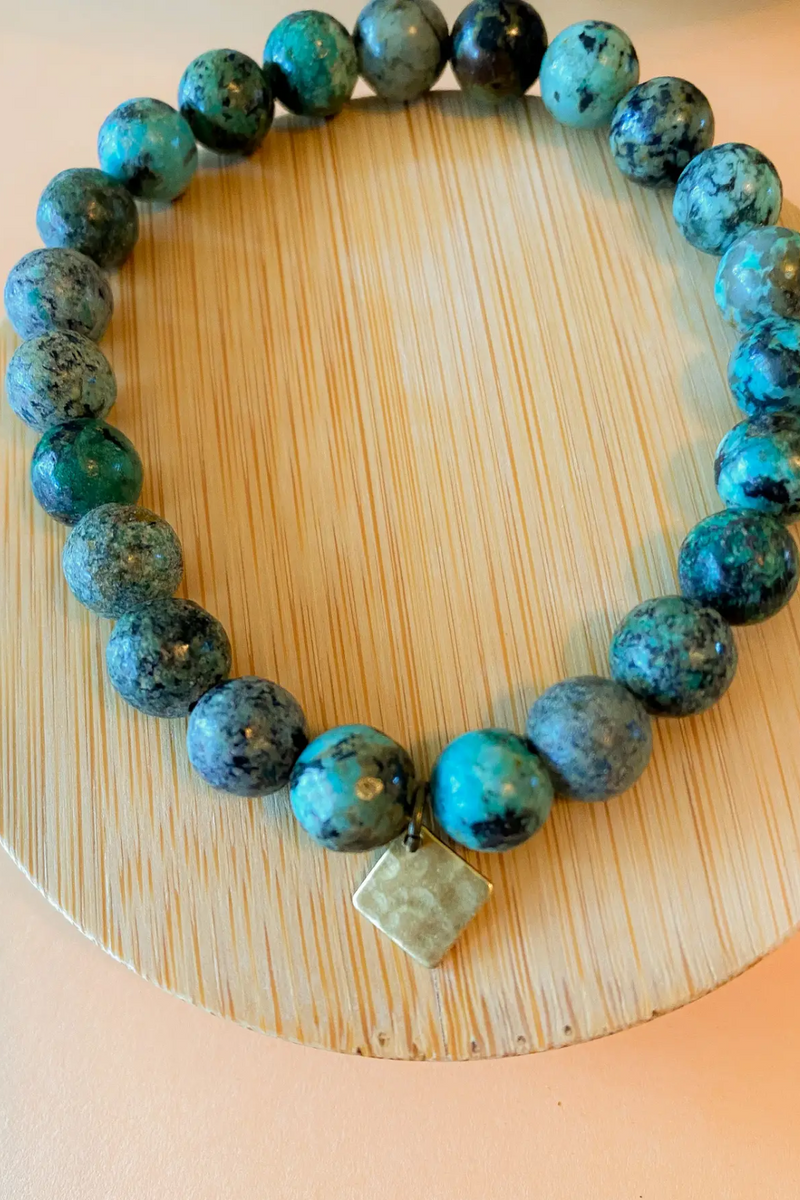 African Turquoise Mala Bracelet