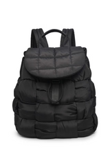 Black Perception Woven Nylon Backpack