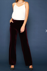 Burgundy Velvet Pants