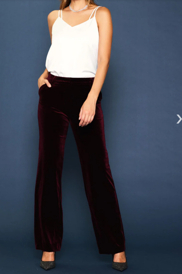 Burgundy Velvet Pants