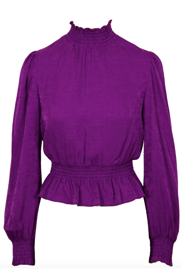 Magenta Gavin Mock Neck Top