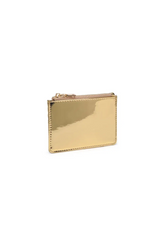 Gold Afina Mirror Metallic Card Holder Wallet