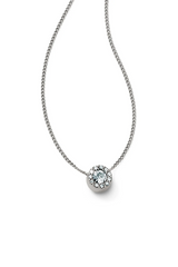 Silver Illumina Mini Solitaire Necklace
