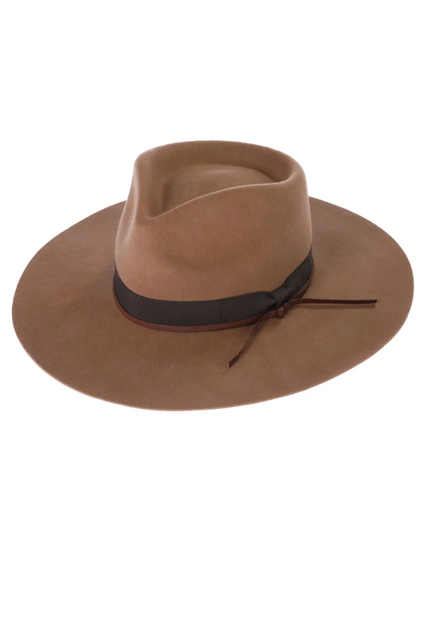Tan Byron Bay Wool Fedora Hat