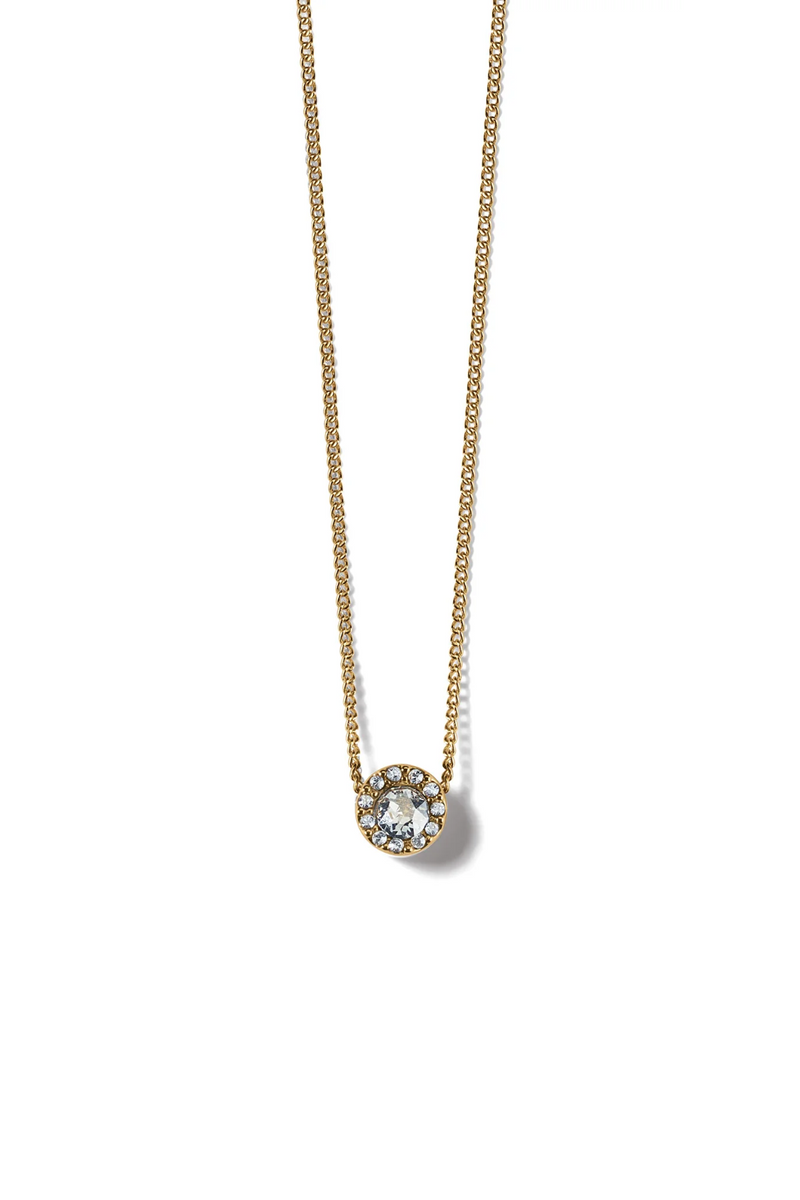 Gold Illumina Mini Solitaire Necklace