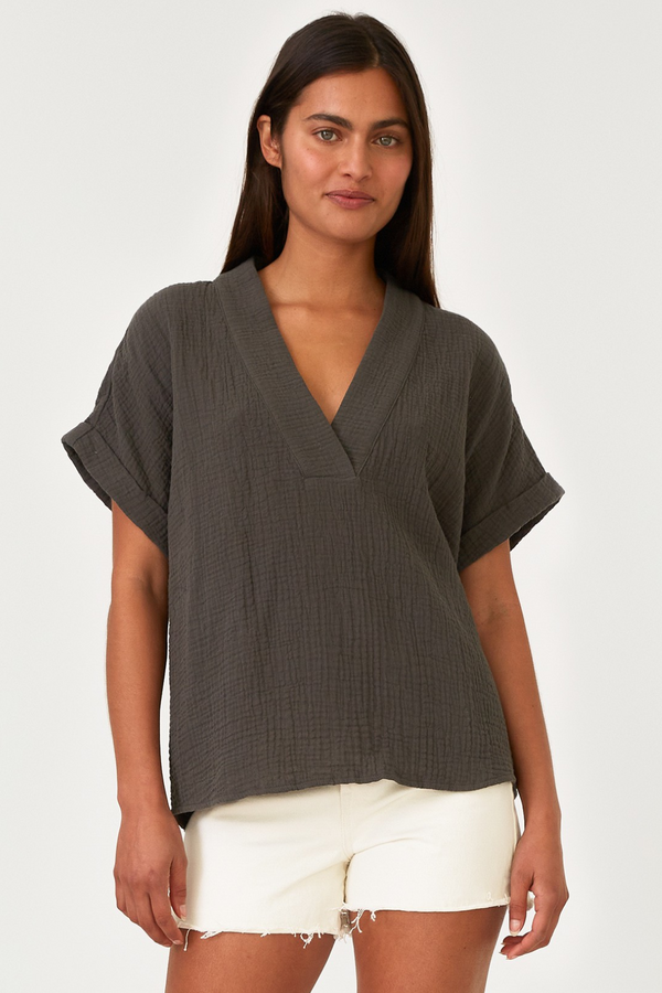 Lagoon V-Neck Dolman Sleeve Top