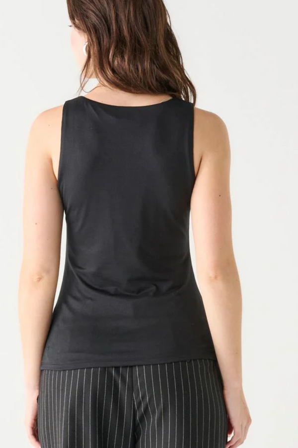 Black Square Neck Tank