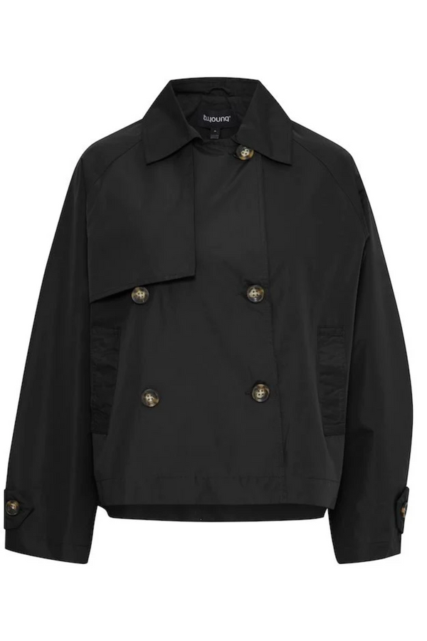 Black Calea Short Trench Coat