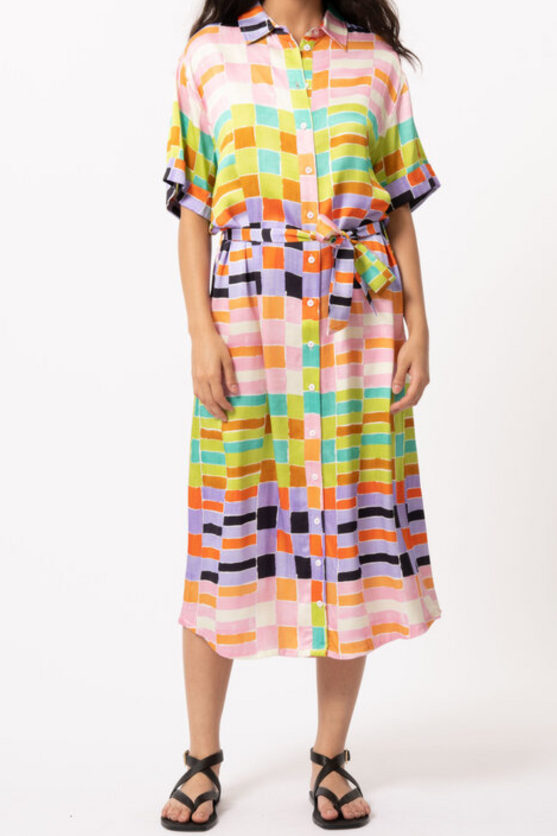 Multi Color Paige Midi Dress