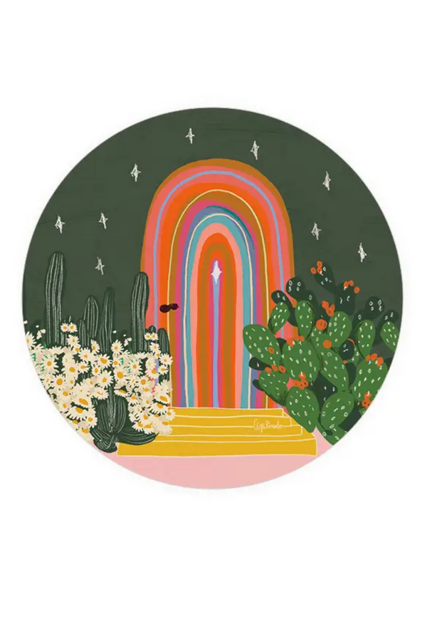 Rainbow Door Seedlings Coaster