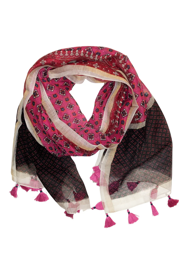 Milana Cotton Scarf Raspberry Pink