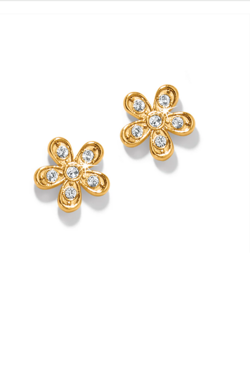 Enchanting Gold Flower Stud