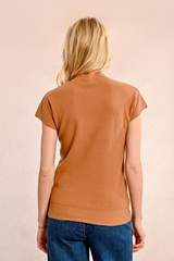 Camel High Neck Top