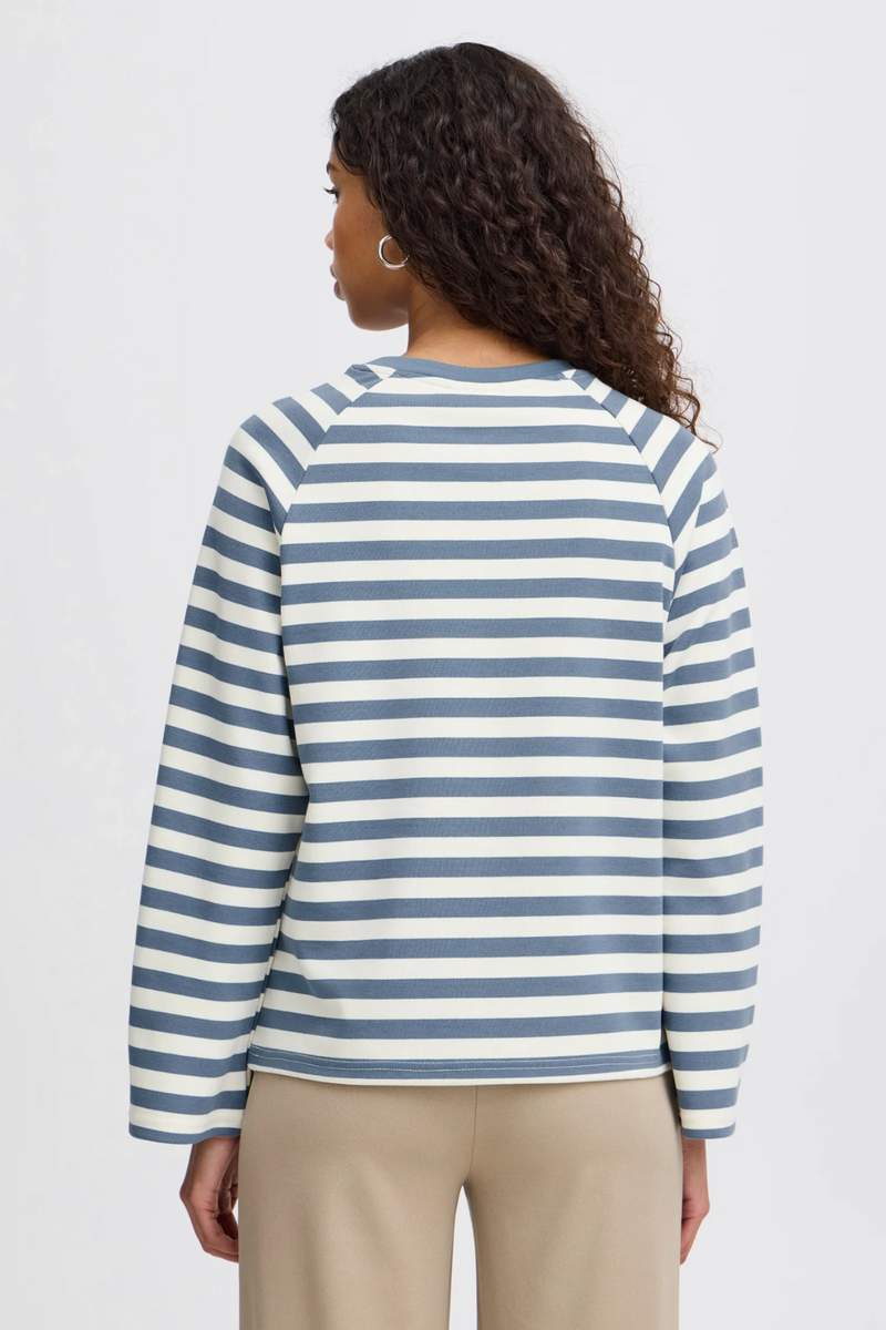Blue Marine/Cream Long Sleeve Sweatshirt