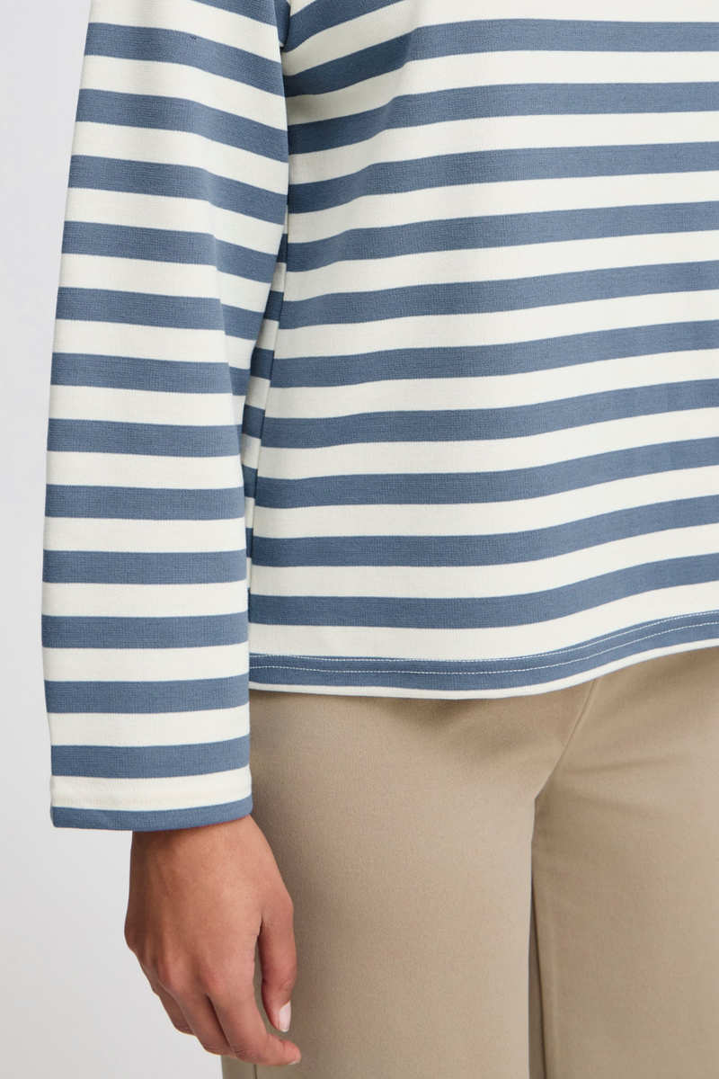 Blue Marine/Cream Long Sleeve Sweatshirt