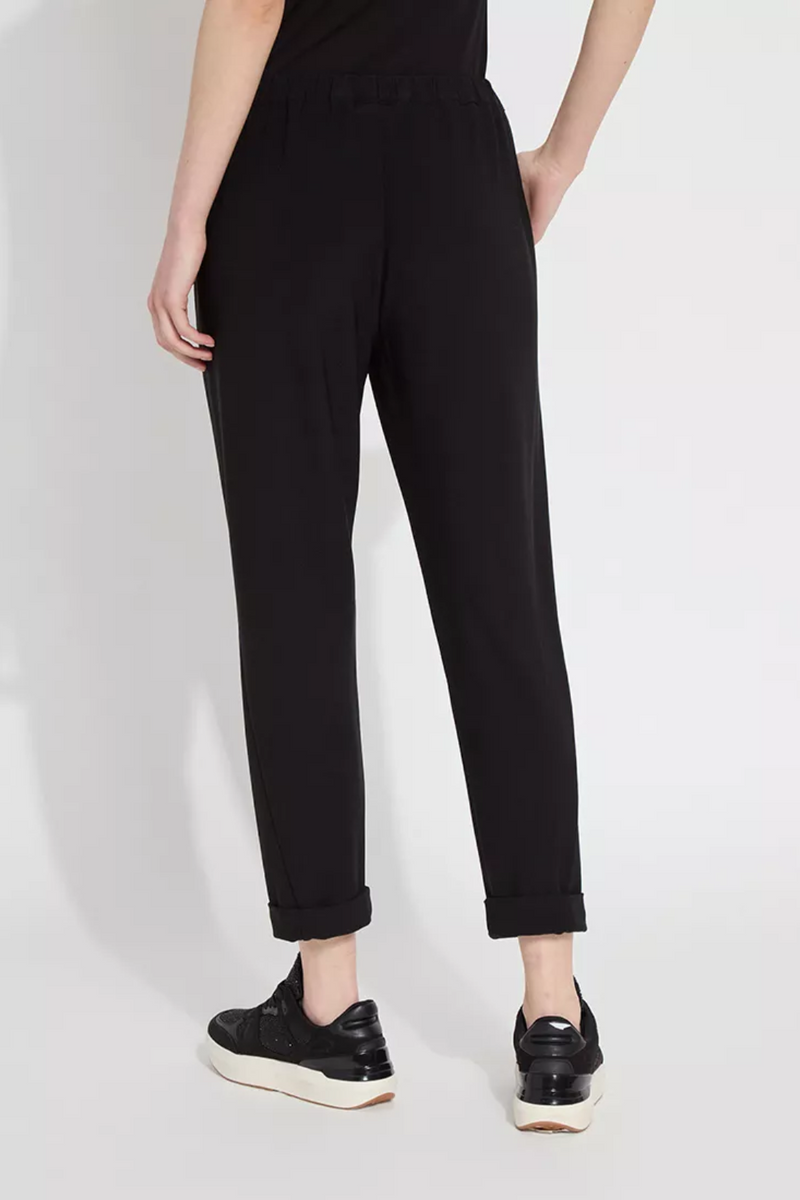 Black Julia  Stretch Crepe Cuffed Jogger