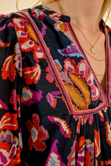 Black Liv Floral Top