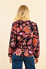 Black Liv Floral Top