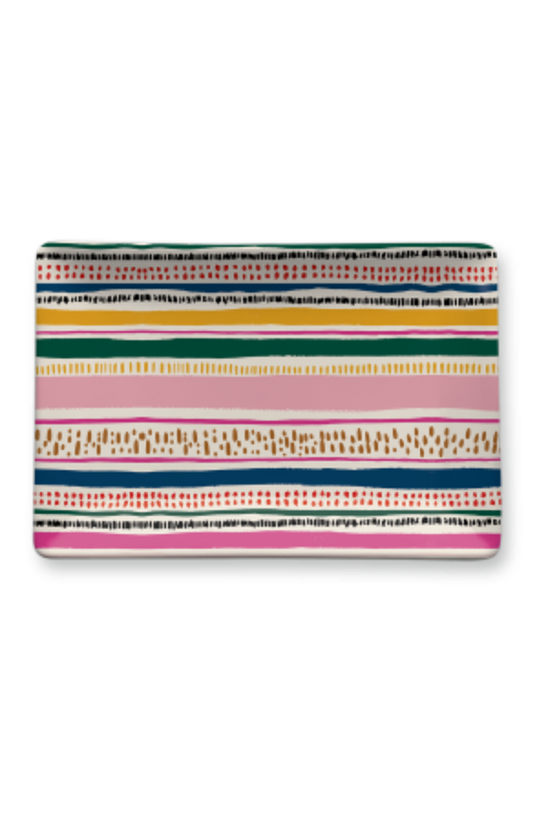 Modern Mom Stripe Porcelain Tray