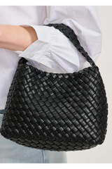 Black Kaia Woven Crossbody