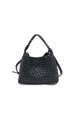 Black Kaia Woven Crossbody