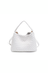 White Kaia Woven Crossbody