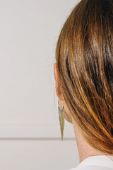 Signe Fringe Chain Hoop Earrings | 18K Gold Plating