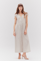Concrete Matchstick Print Jumpsuit