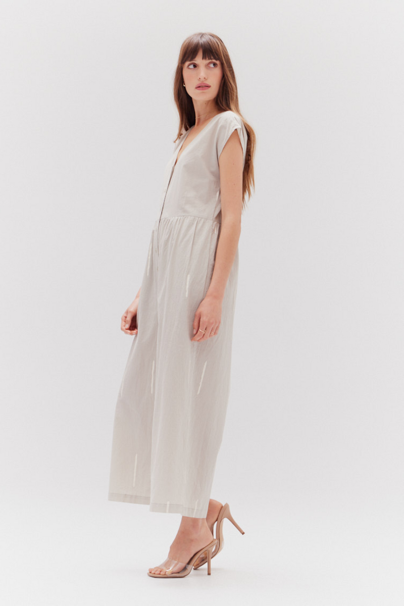 Concrete Matchstick Print Jumpsuit