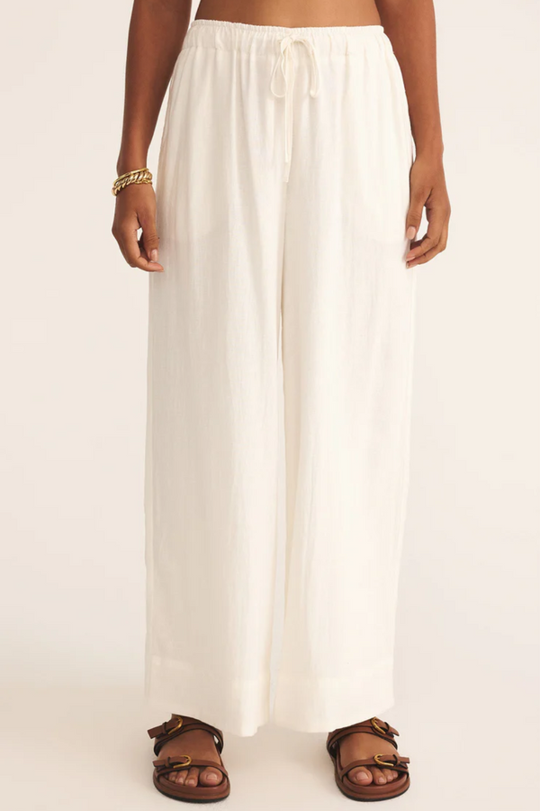 White Easton Linen Pant