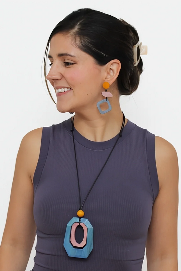 Blue Contemporary Piper Pendant