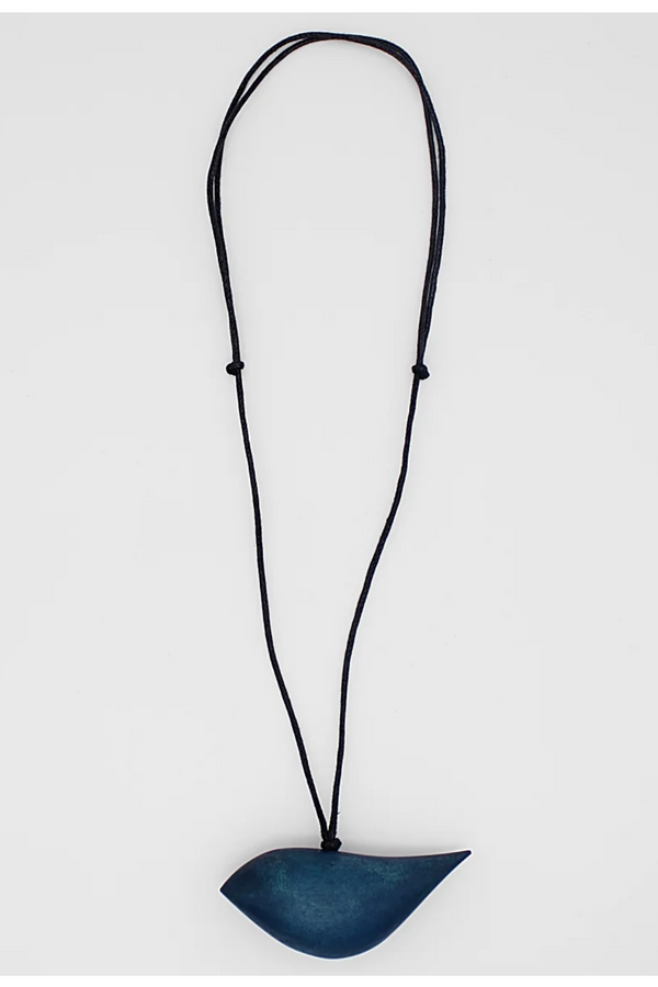 Navy Robin Pendant Necklace